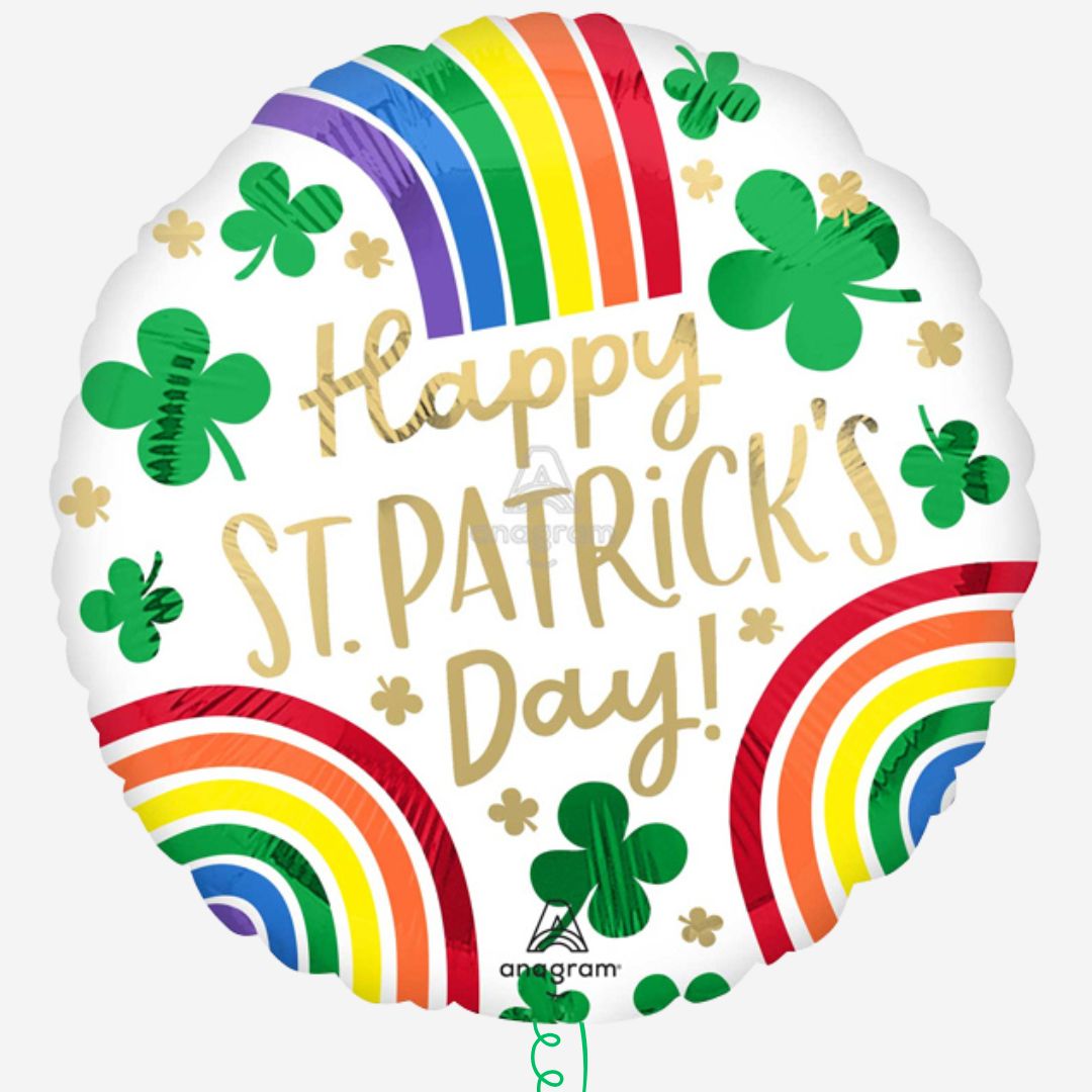 Happy St Patrick's Day Rainbows Inflated Foil Balloon