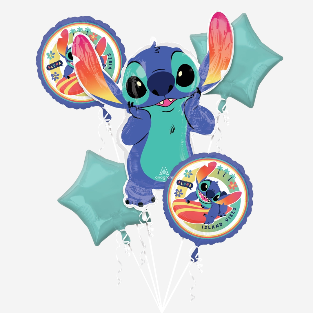 Stitch Island Vibes Inflated Balloon Bouquet
