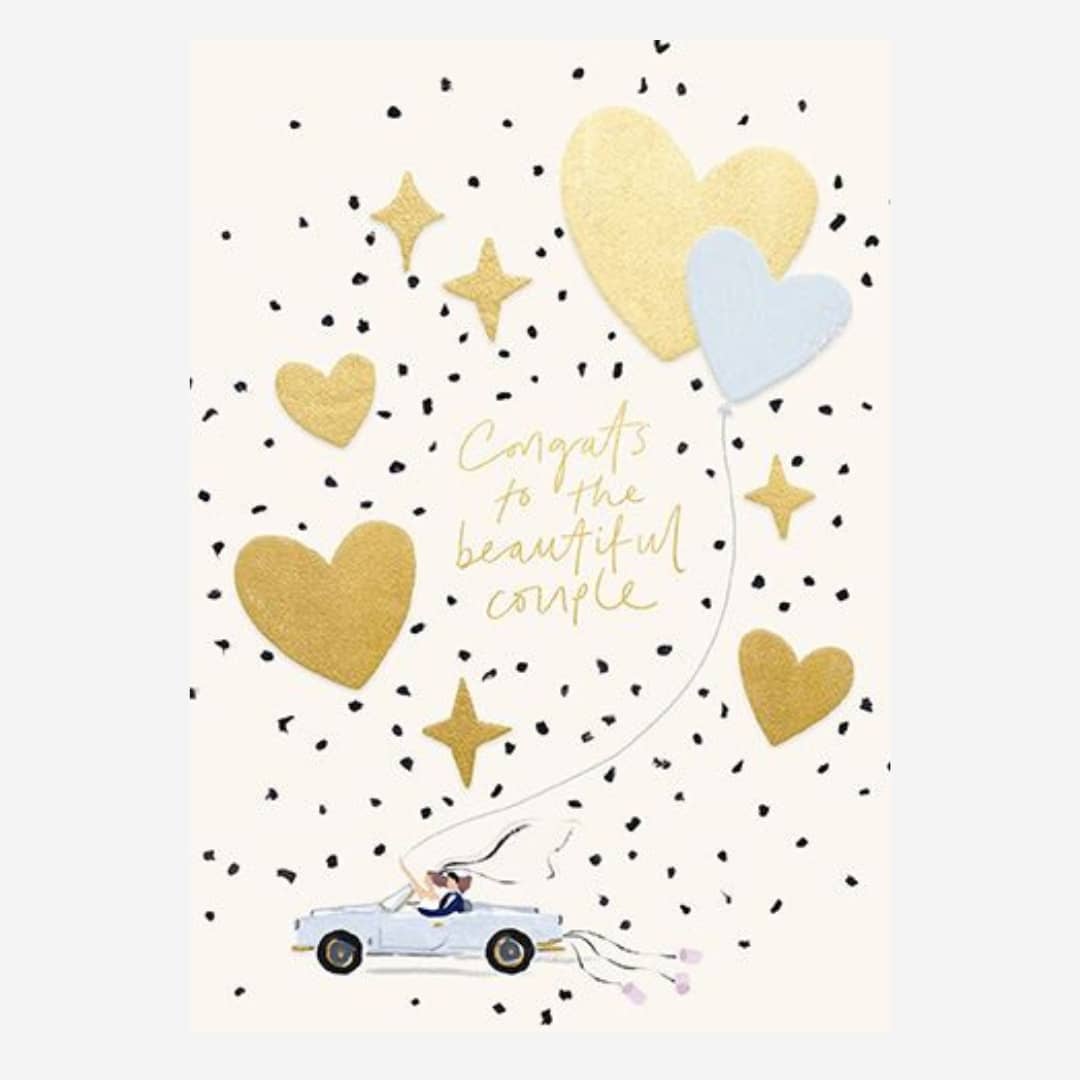 "Congrats to the Beautiful Couple" Wedding Day Greeting Card
