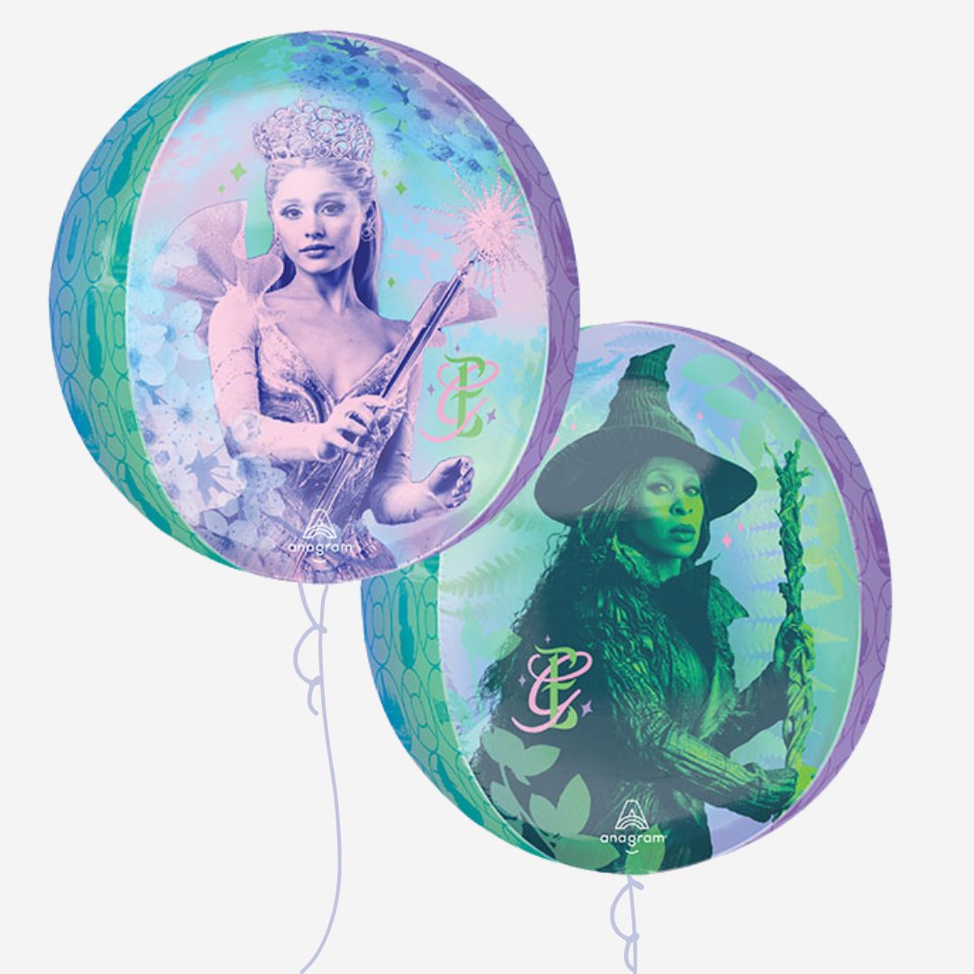 Wicked Glinda and Elphaba Inflated Foil Orbz Balloon