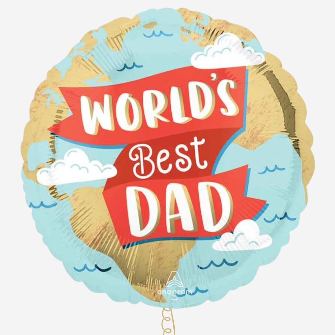 World's Best Dad Inflated Foil Balloon