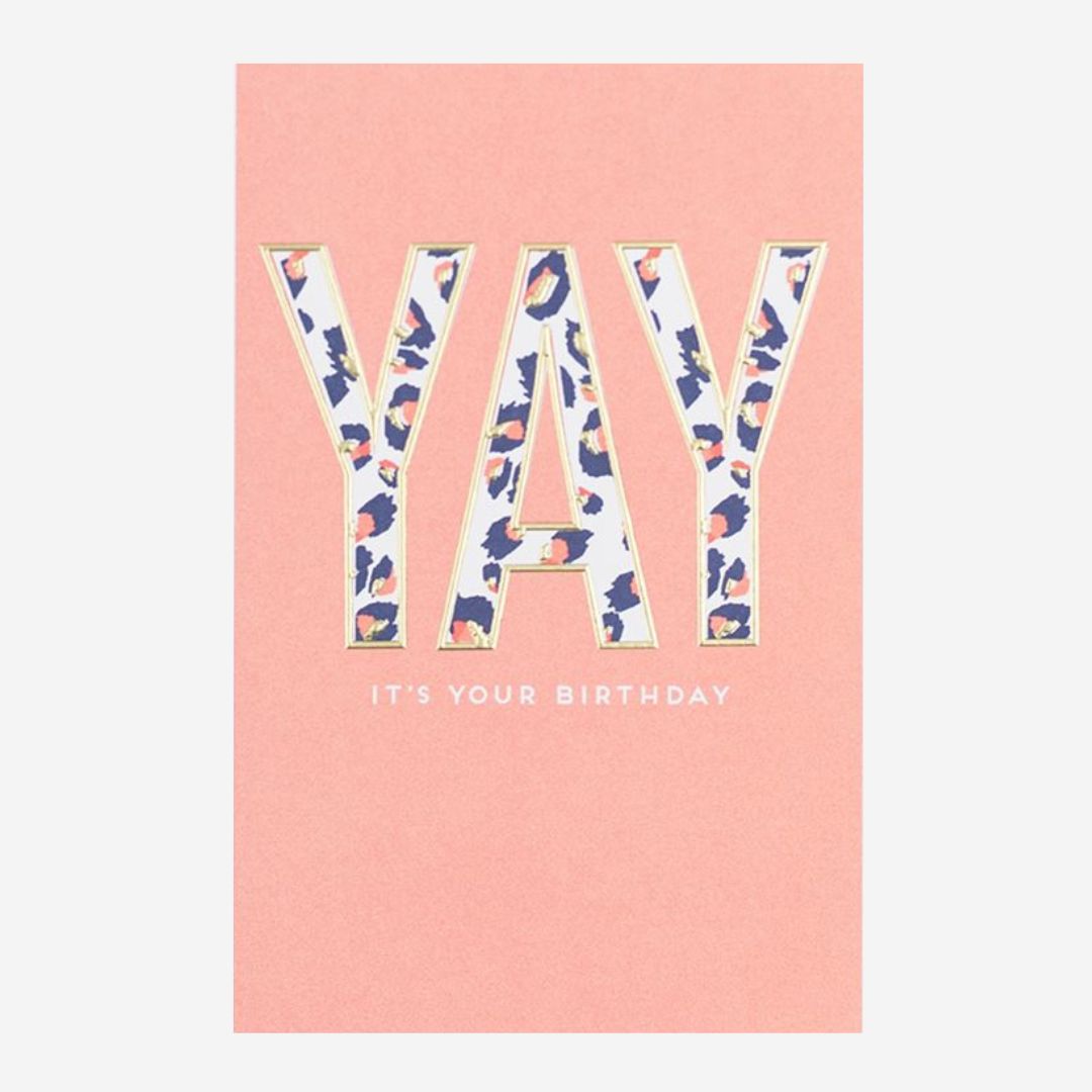 "Yay It's Your Birthday" Birthday Card - Animal Print