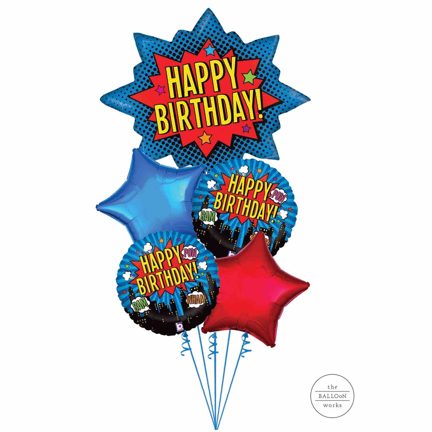 Superhero Inflated Balloon Bouquet