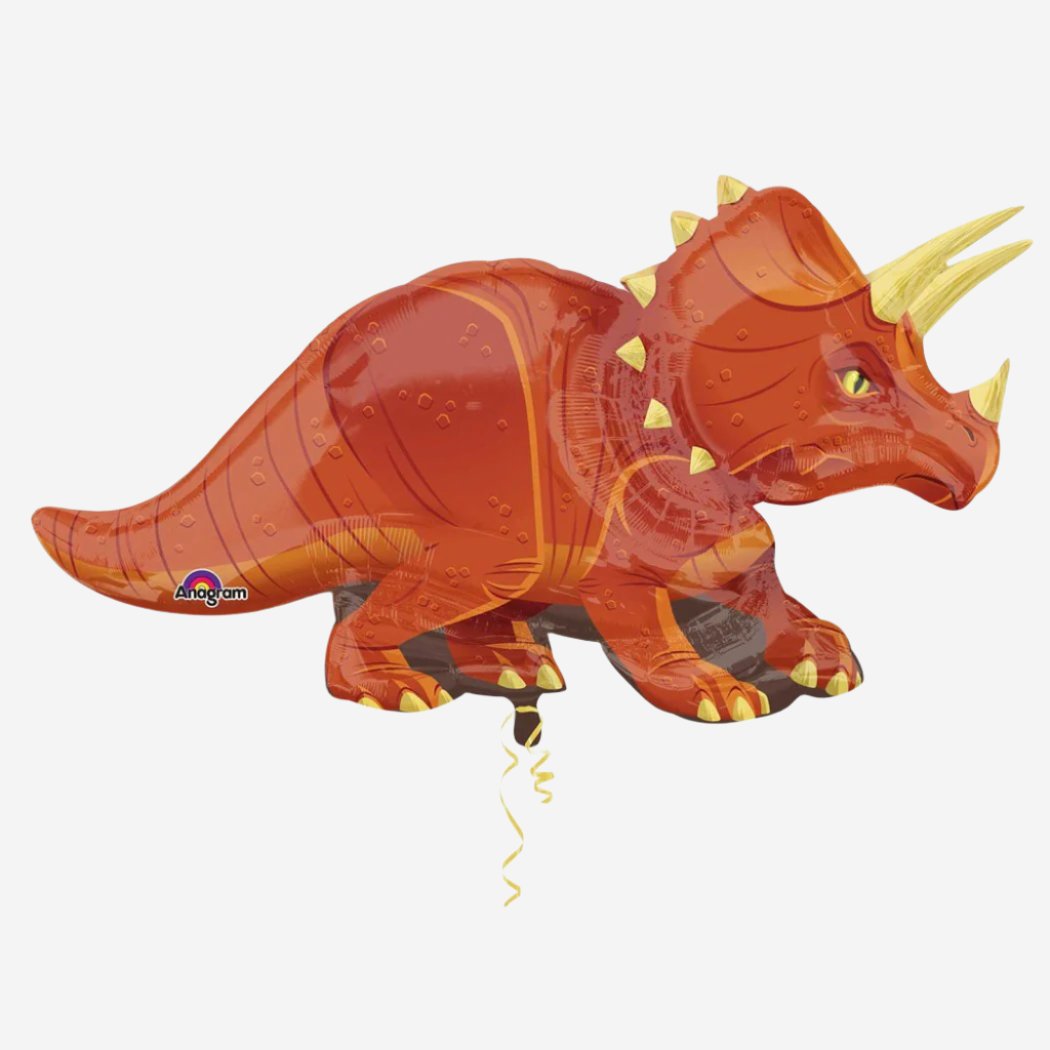 Triceratops SuperShape Inflated Foil Balloon