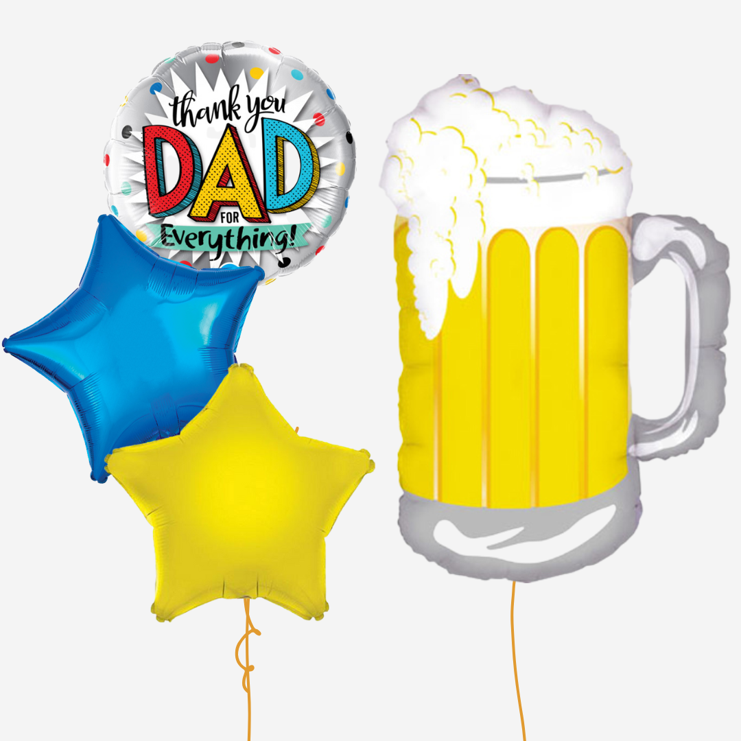 Thank you Dad Beer Balloon Bouquet