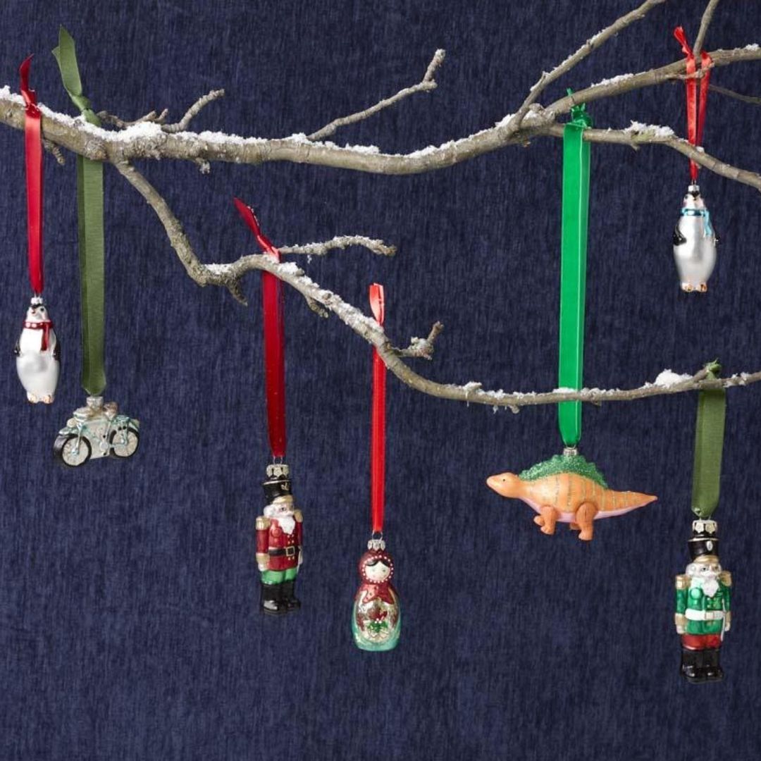 Dinosaur Glass Tree Decoration