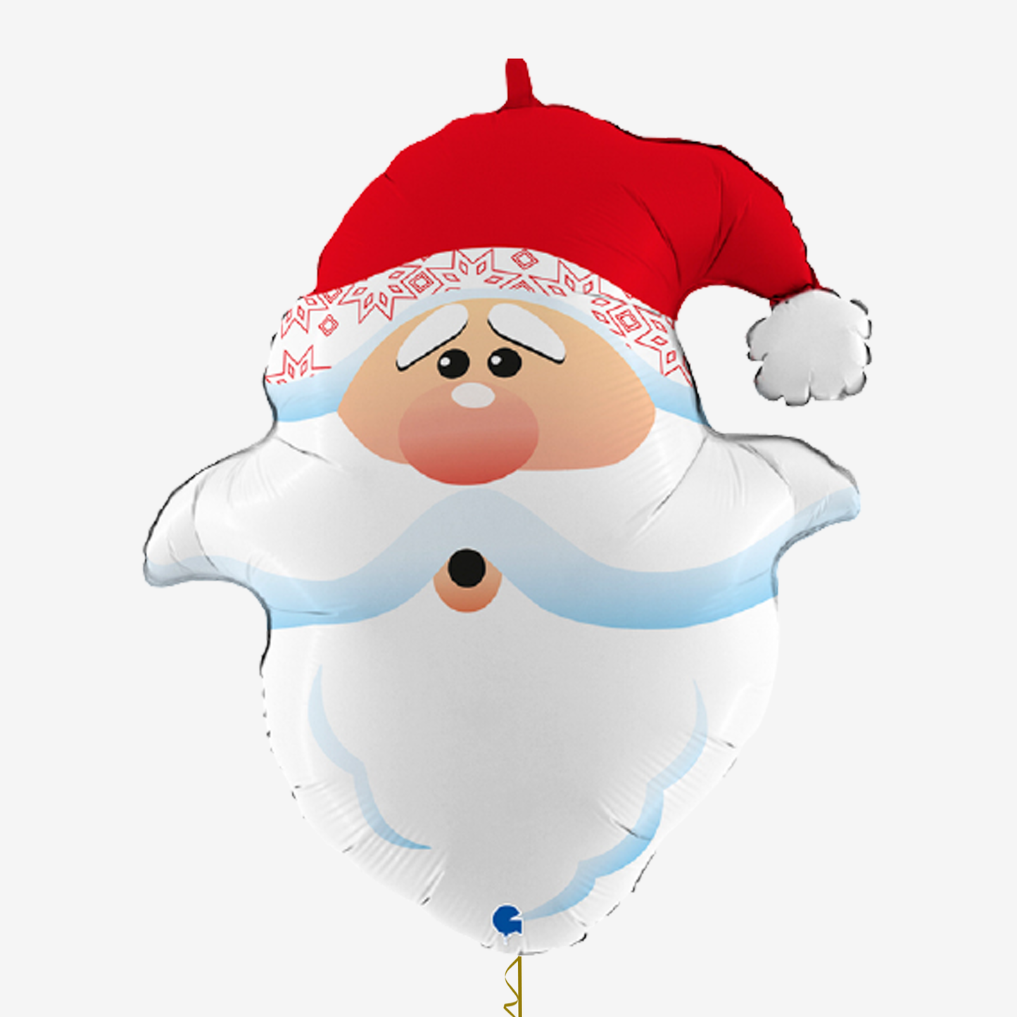 Curious Santa Head Inflated Foil Balloon