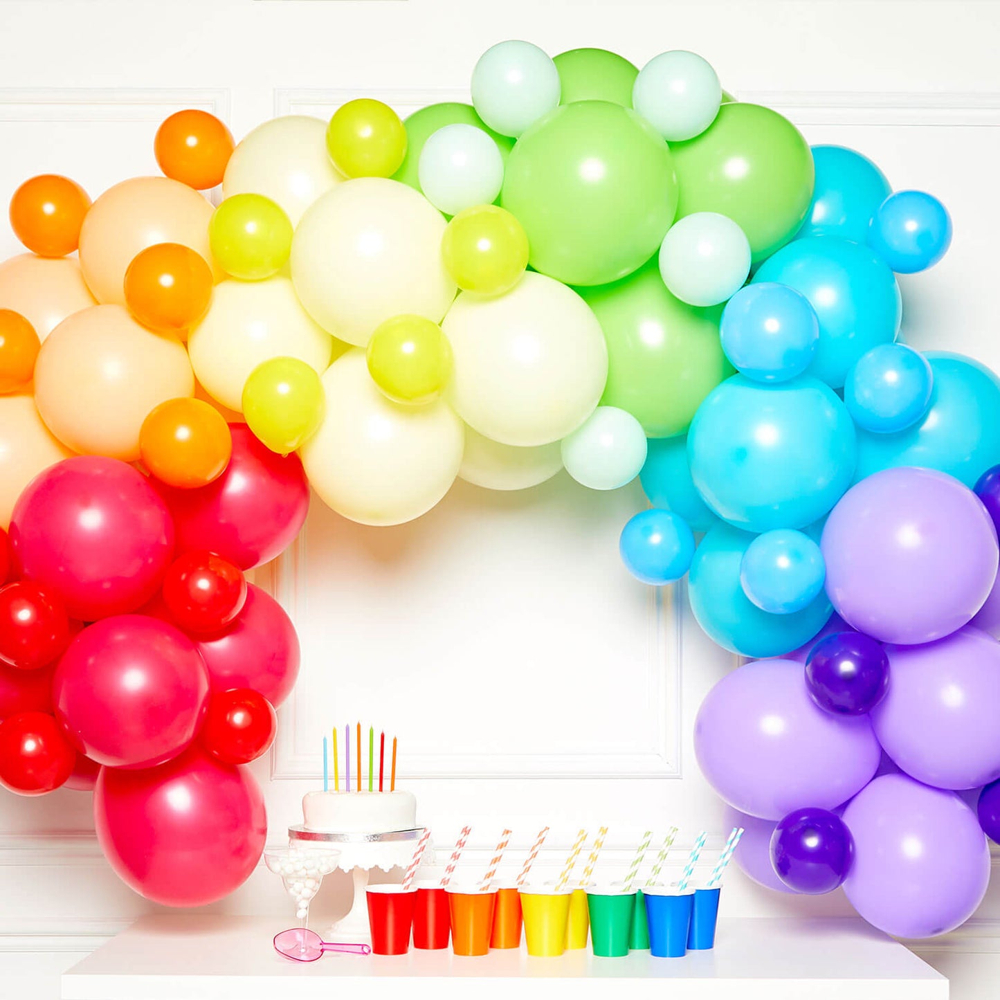 Inflated Rainbow Organic Garland