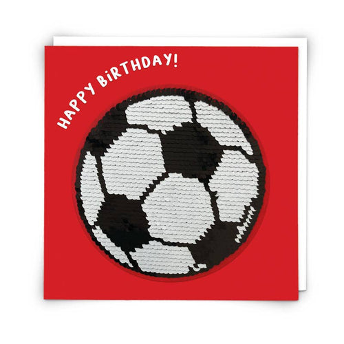 Football Greetings Card with Reusable Reversible Sequin