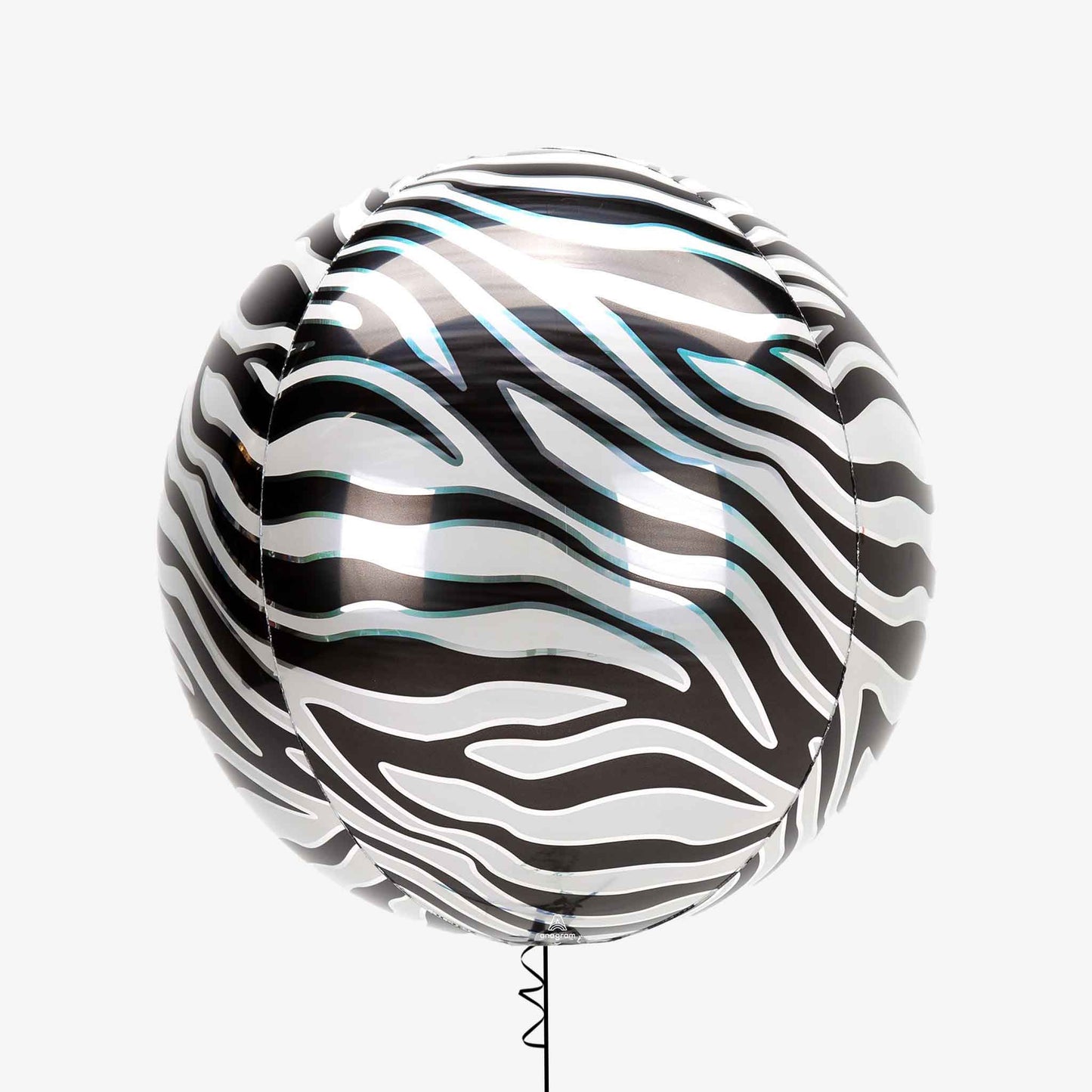 Animalz Zebra Print Orbz Inflated Foil Balloon