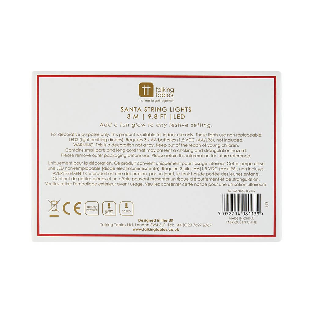 Botanical Santa String Lights