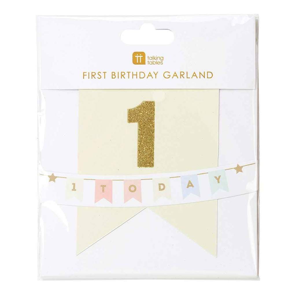 We Heart 1st Birthday ONE Today Garland