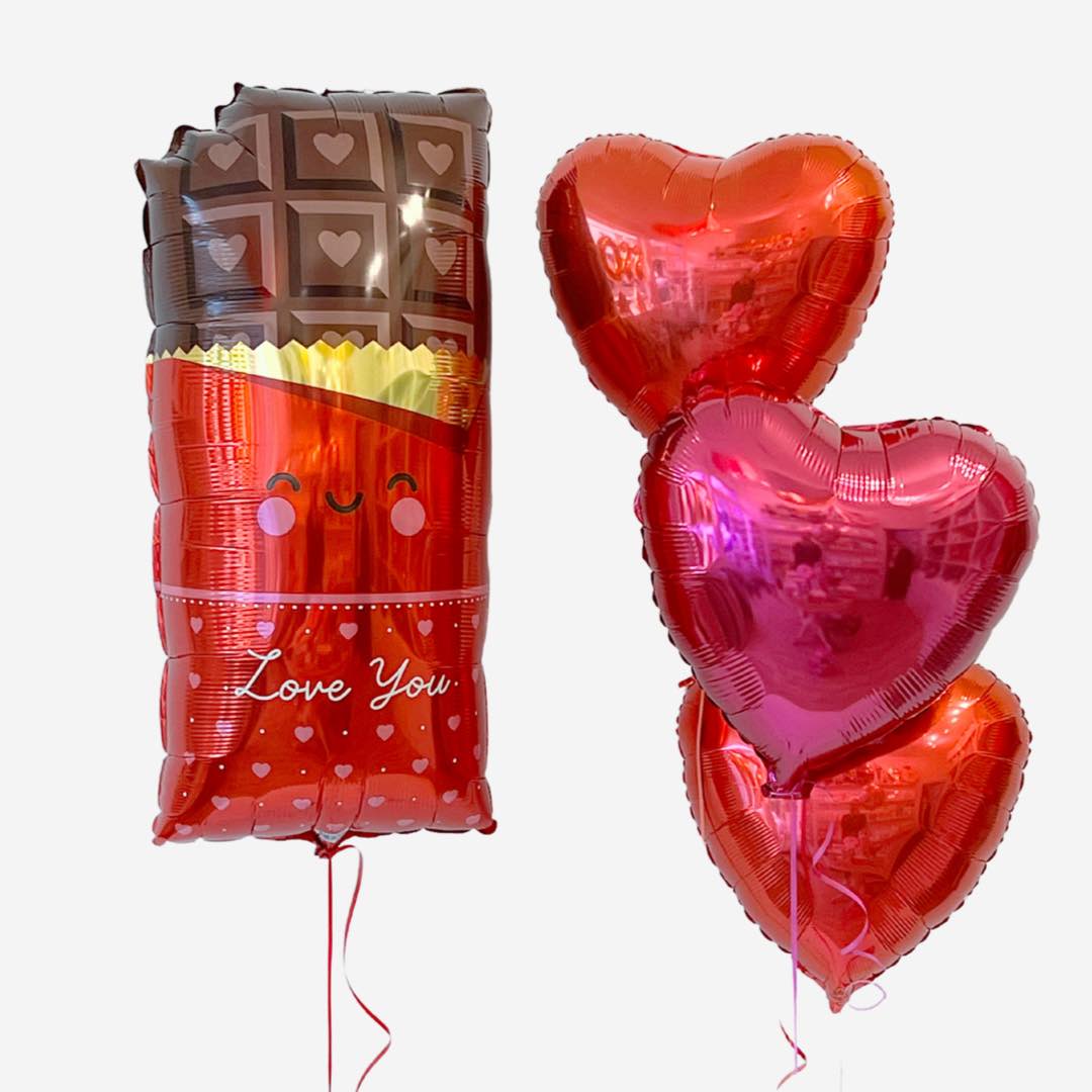 Love for Chocolate inflated Balloon Bouquet