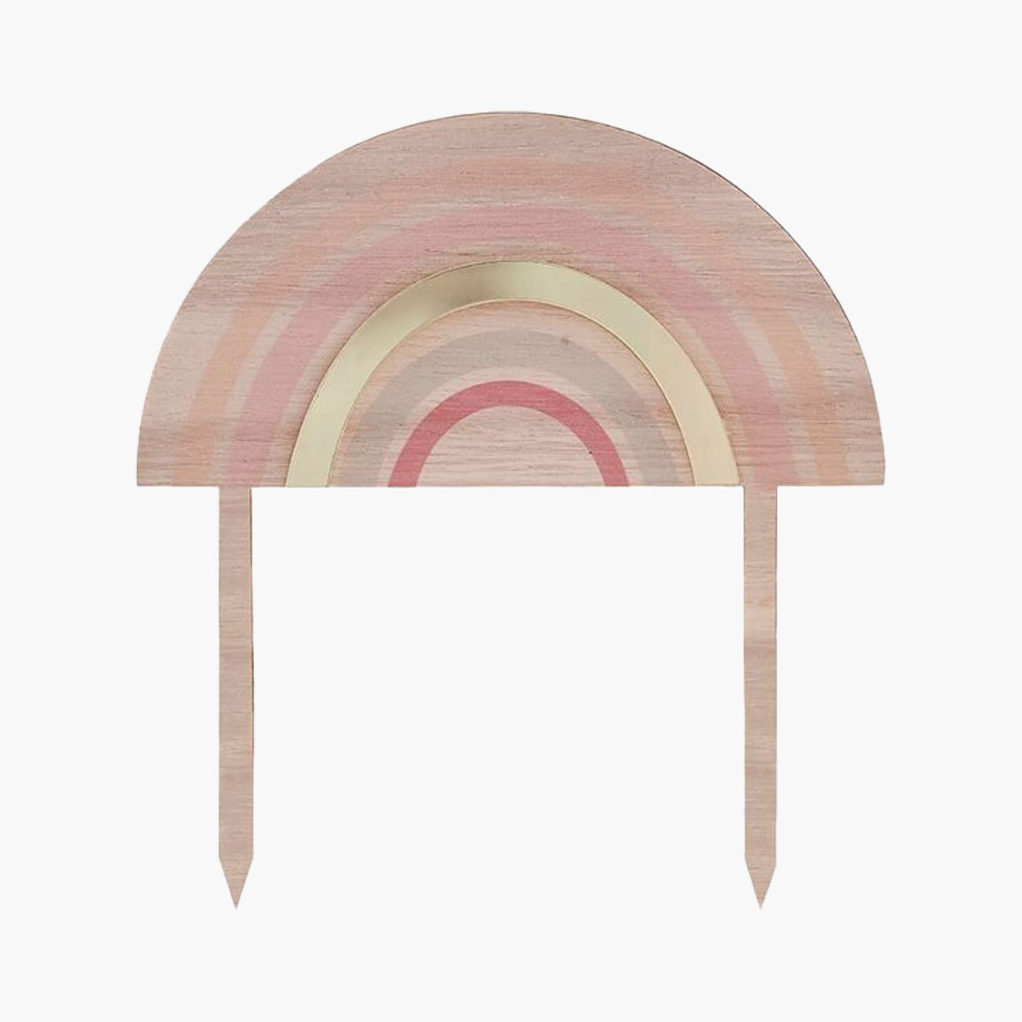 Wooden And Acrylic Rainbow Cake Topper