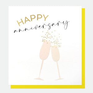 Clinking Flutes Anniversary Card