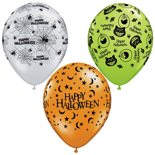 Individual 11" Latex Halloween Assortment Balloon