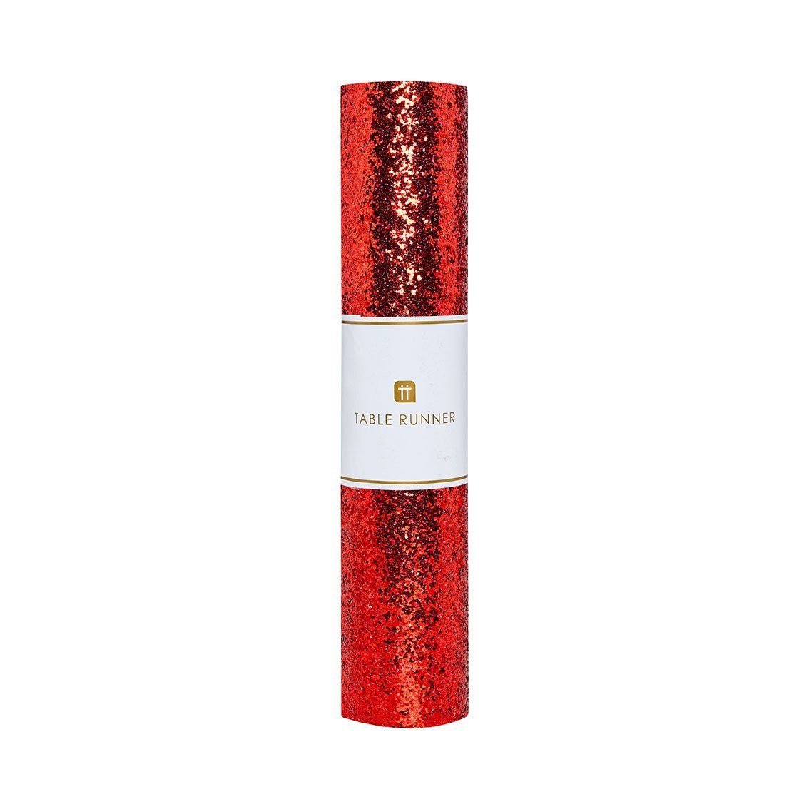 Luxe Red Glitter Table Runner