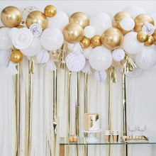Inflated Gold Balloon And Fan Garland