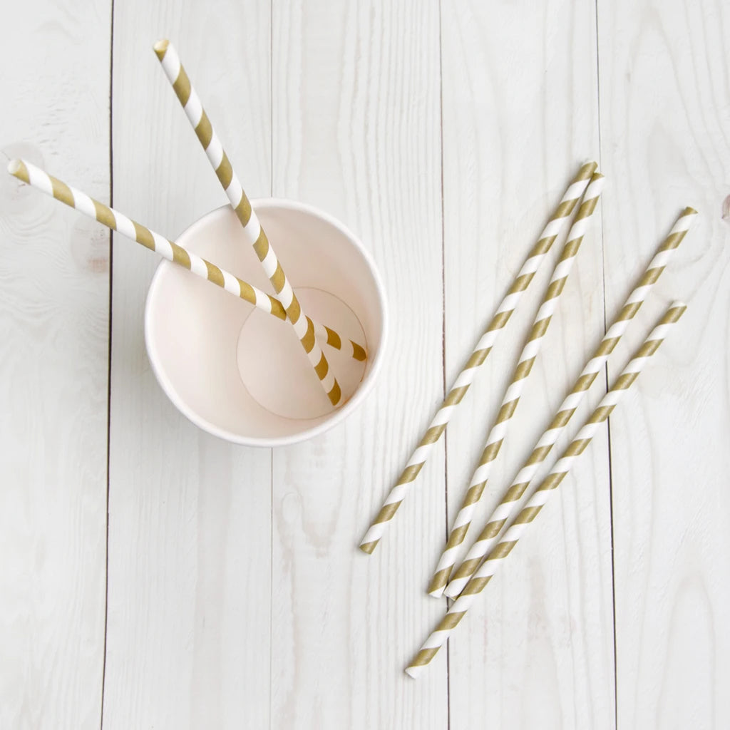 Mix & Match Gold Straws