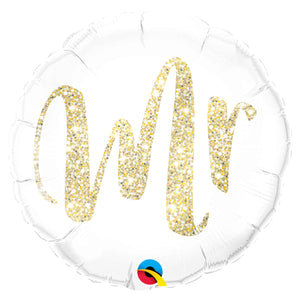 Mr. Glitter Gold 18" Foil Balloon