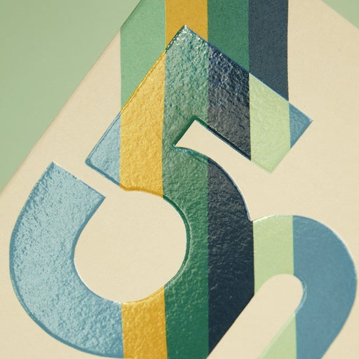 Bold striped age 50 Birthday Card