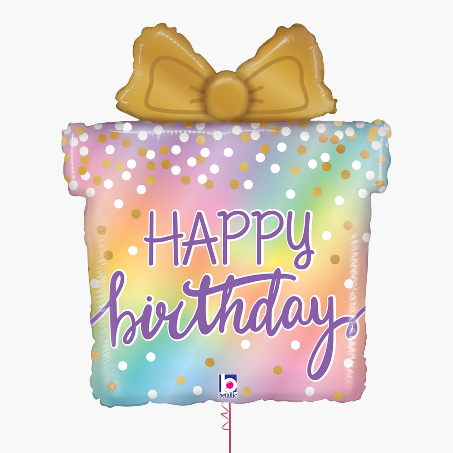 Opal Birthday Present Holographic Inflated Foil Balloon