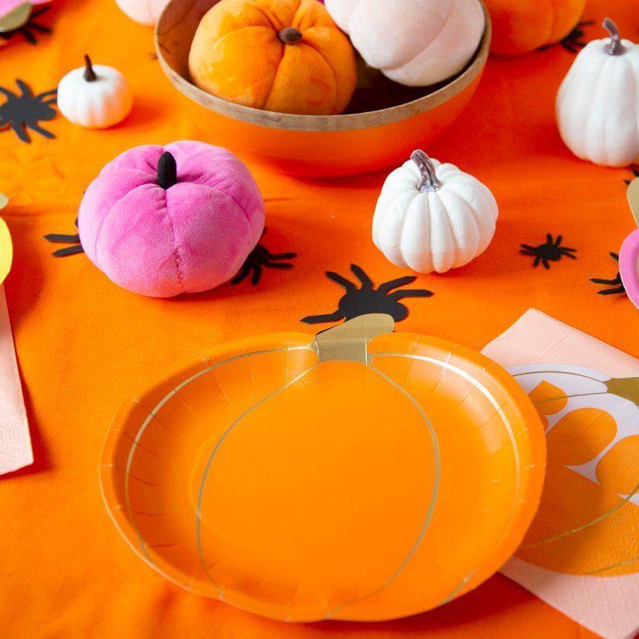 Pumpkin Shaped Paper Plate