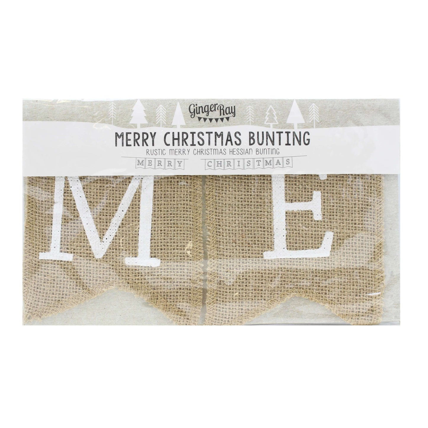 Hessian Burlap Merry Christmas Bunting
