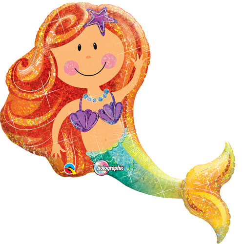 Sparkling Mermaid Inflated Foil Balloon