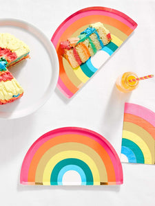 Rainbow Birthday Shaped Plates