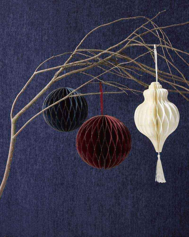 Honeycomb Decoration Navy Glitter