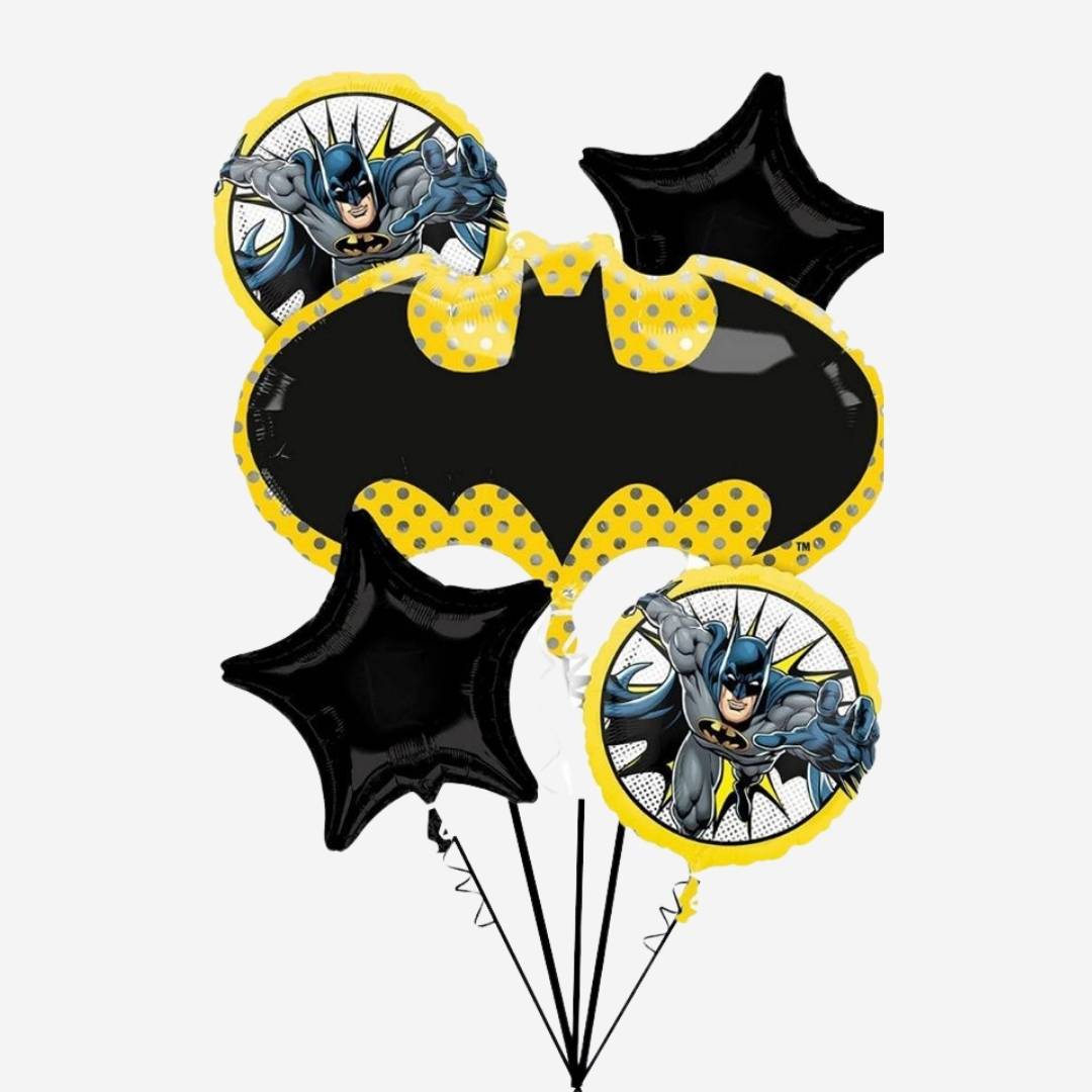 Batman Inflated Foil Balloon Bouquet