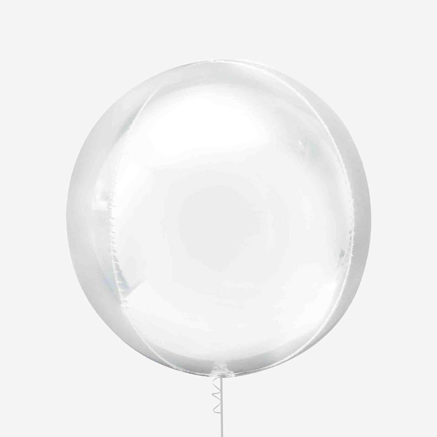 White Orbz Inflated Foil Balloon