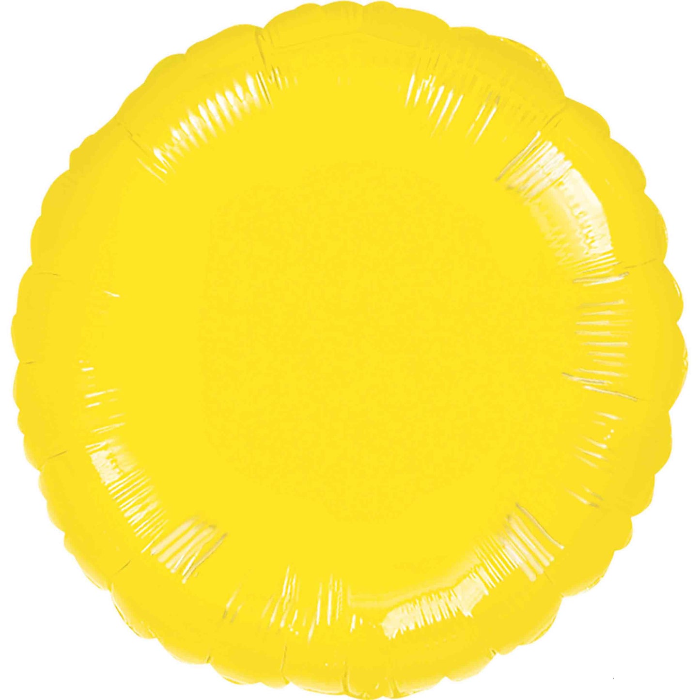 Yellow Circle Inflated Foil Balloon