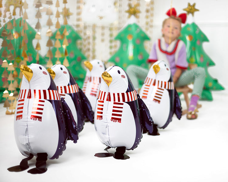 Christmas Penguin Inflated Walking Balloon
