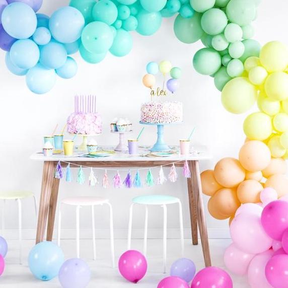 Pastel Rainbow Organic Inflated Garland