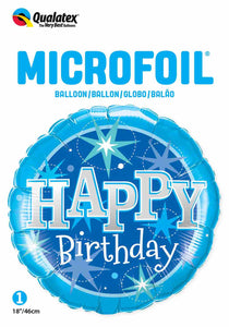 Birthday Blue Sparkle Foil Balloon