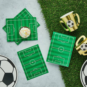 Football Pitch Paper Napkins 16 Pack