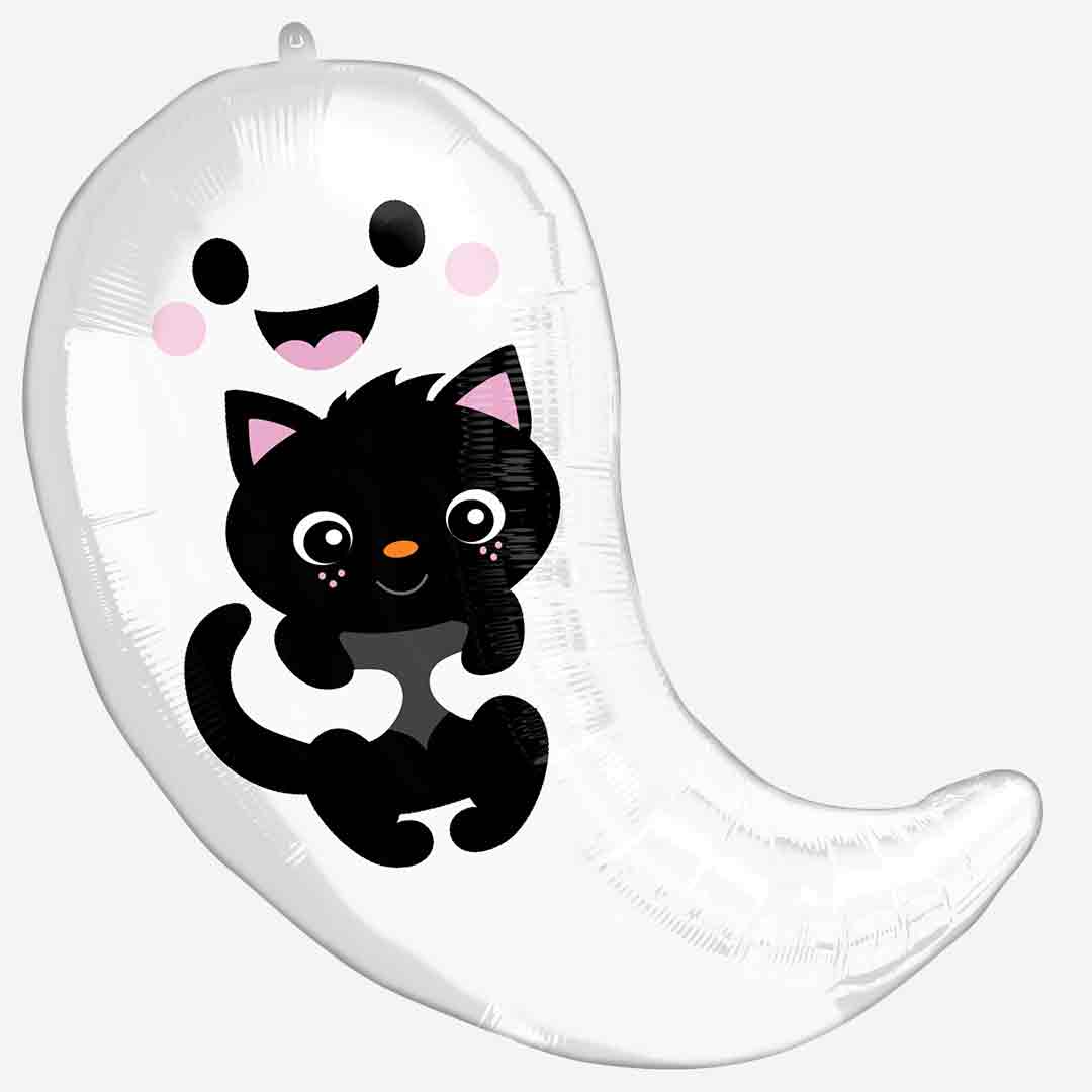 Ghost & Kitty Cuties Inflated Foil Balloon
