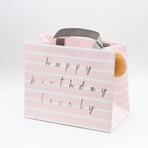 Belly Button Pink Stripes Gift Bag