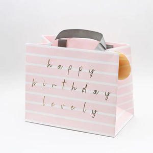 Belly Button Pink Stripes Gift Bag