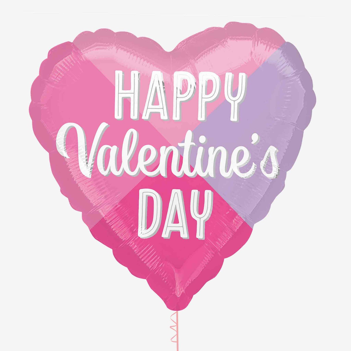 Happy Valentines Colour Block Inflated Foil Balloon