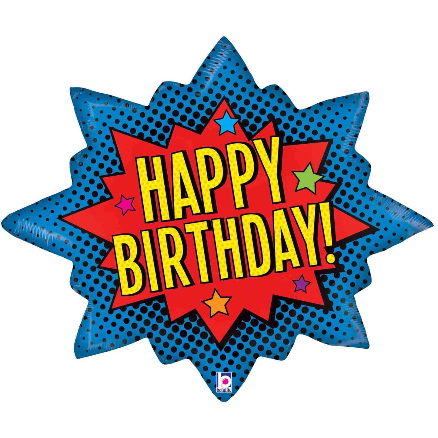 Superhero Birthday Burst Foil Balloon