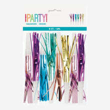 Colourful Fringe Squawker Blowouts - Pack of 8