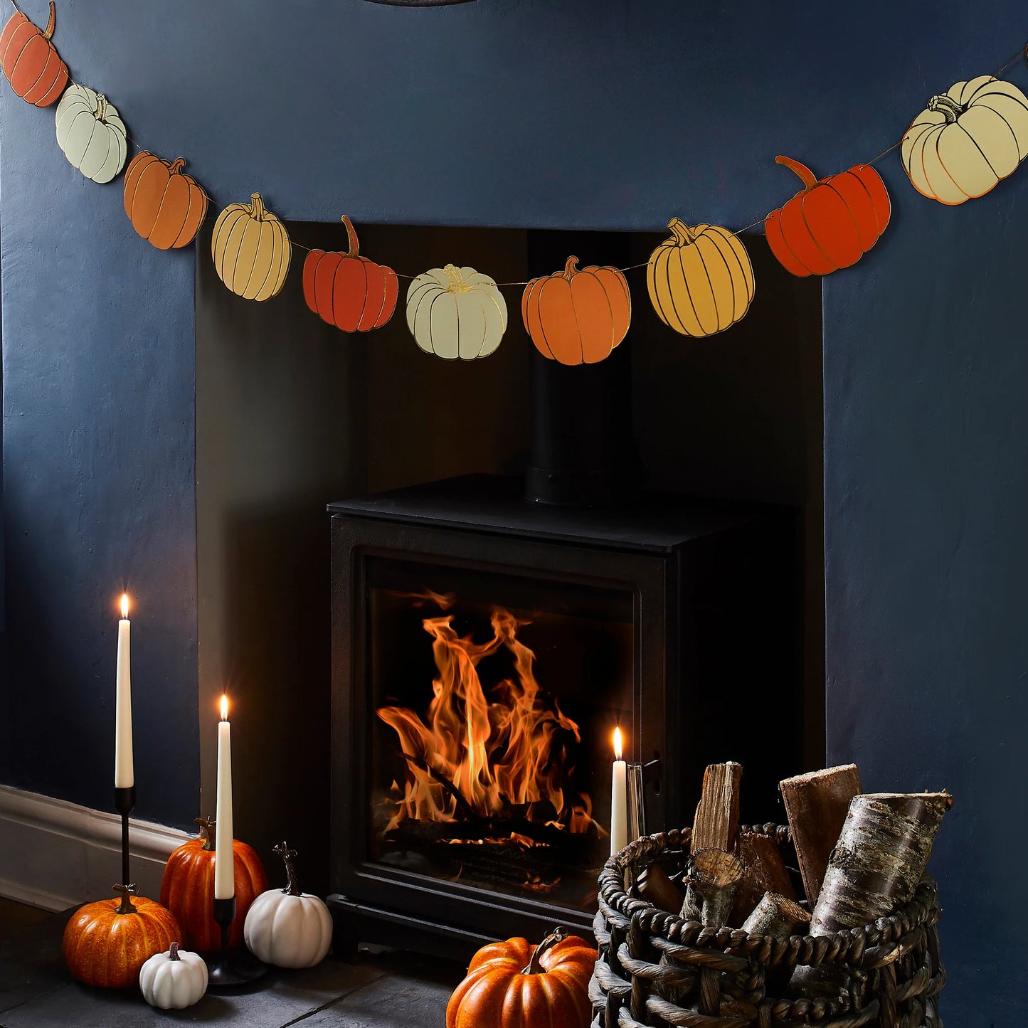 Gold Foiled Pumpkin Garland