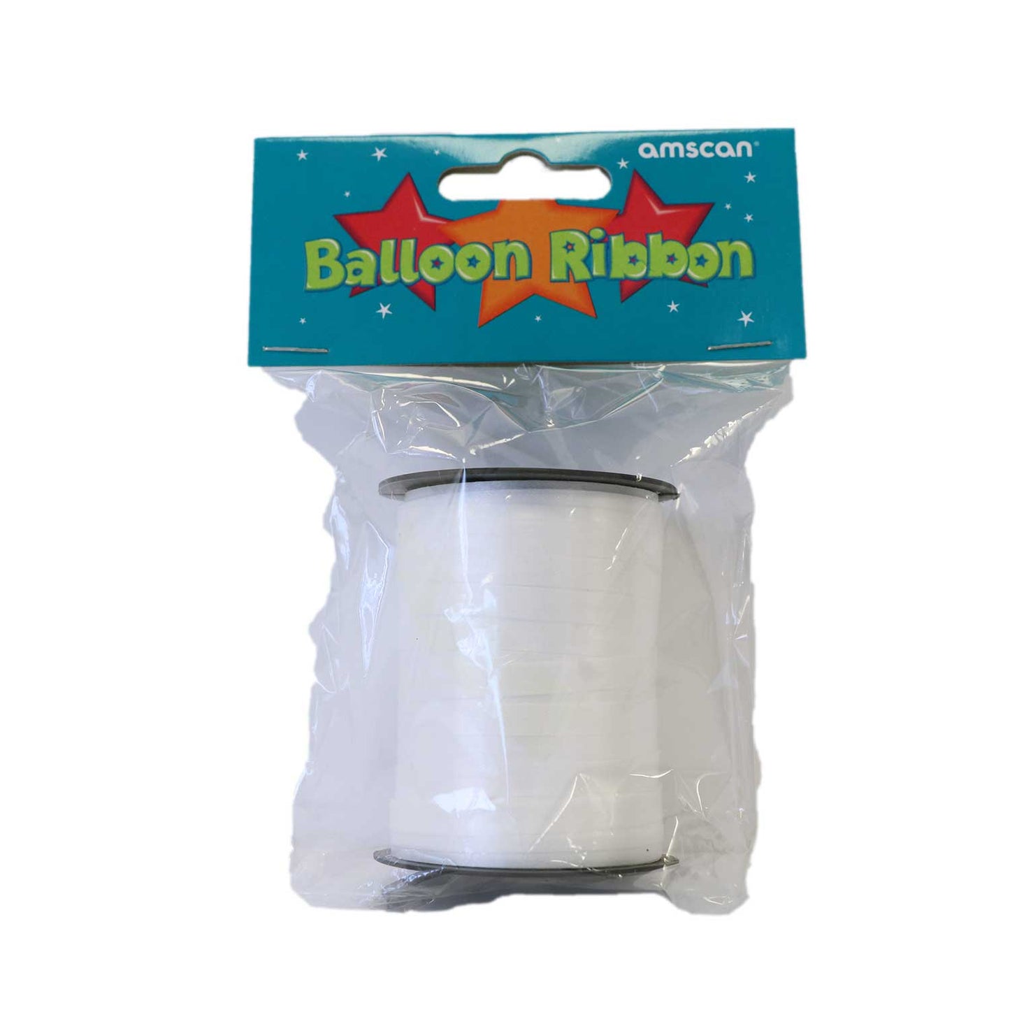 White Balloon Ribbons 25m x 5mm