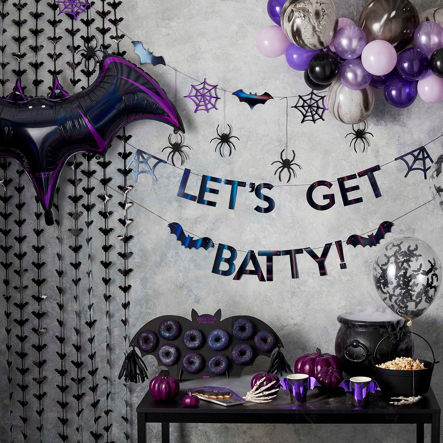Halloween Bat Backdrop Fringe Decoration