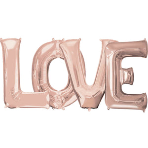 Large "LOVE" Letters Rose Gold 34"