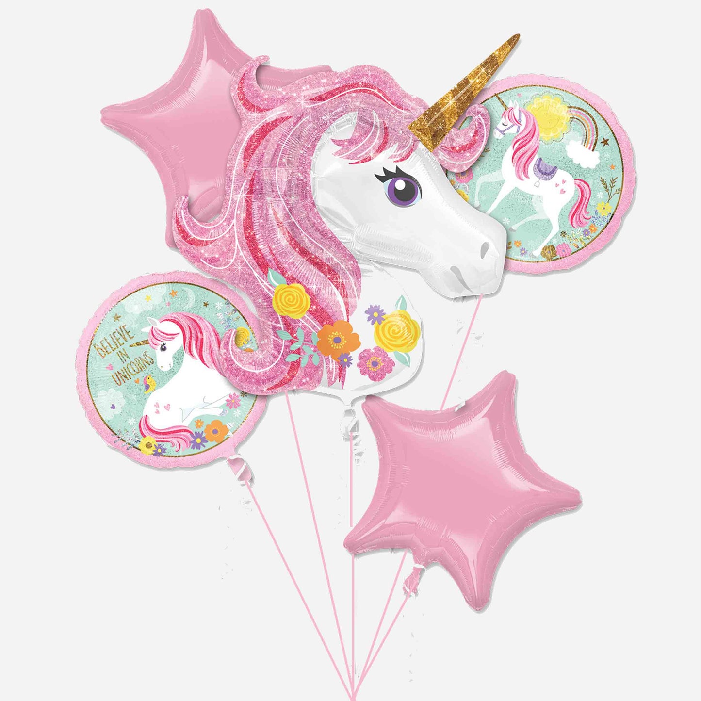 Magical Unicorn Inflated Balloon Bouquet