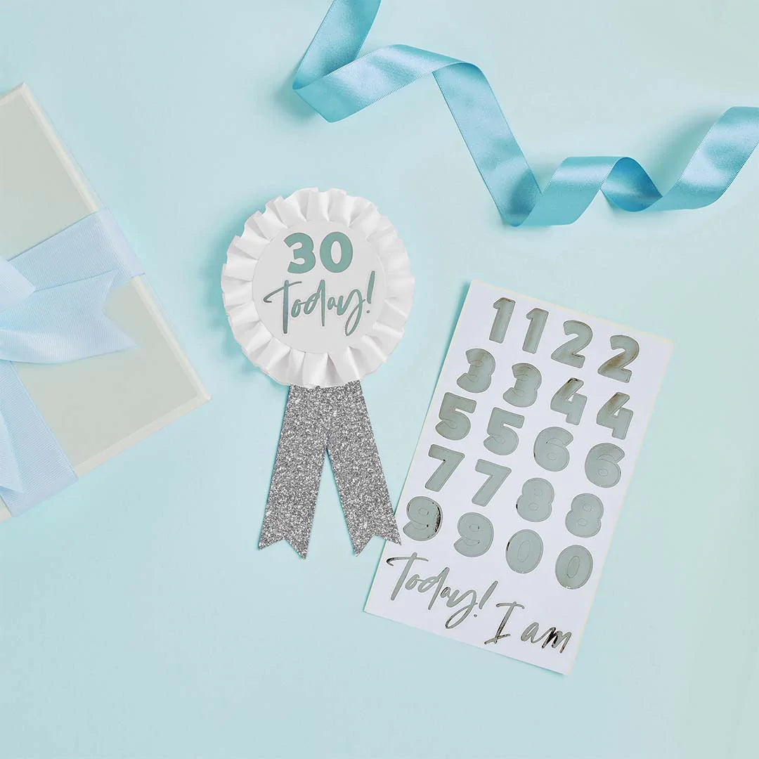 Silver Milestone Birthday Badge